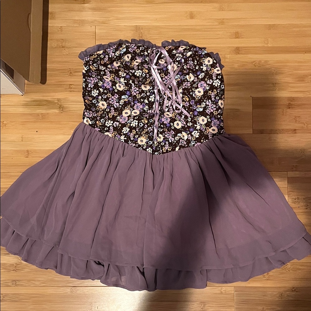 Cider Women’s Purple Floral Mini Dress